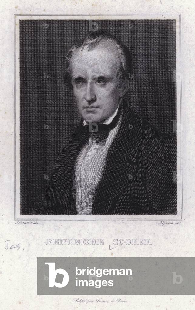 James Fenimore Cooper, American novelist (engraving)