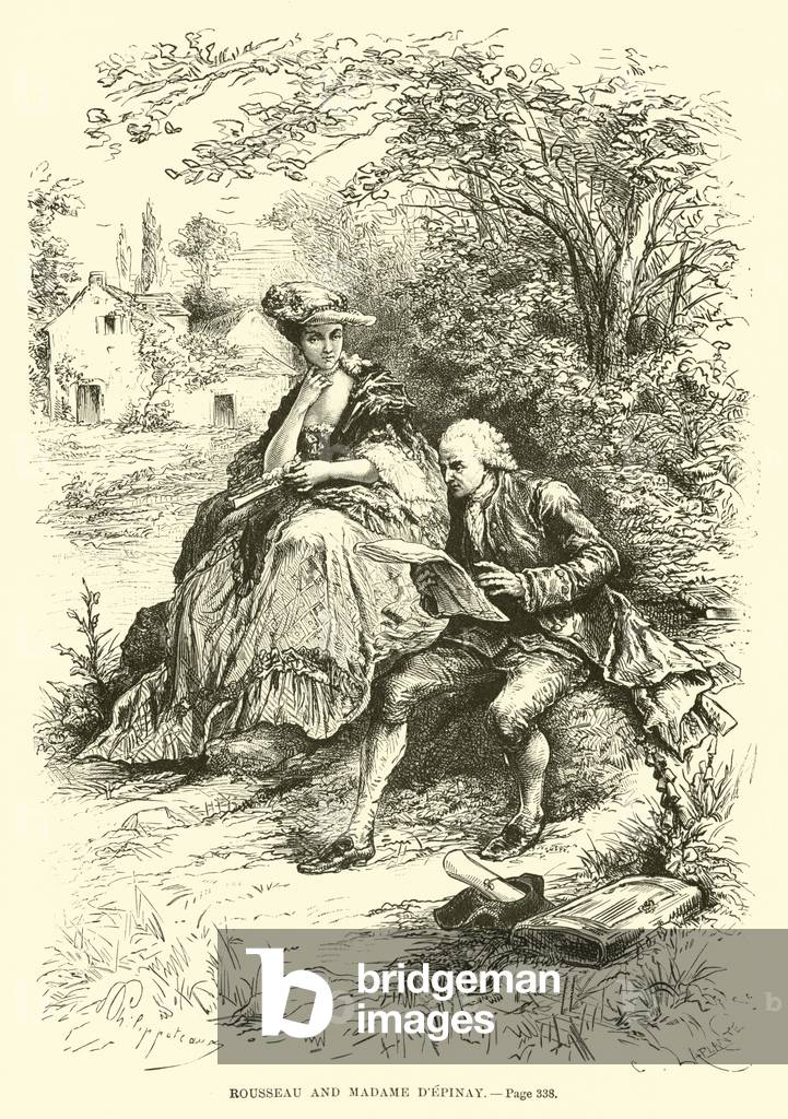 Rousseau and Madame d'Epinay (engraving)
