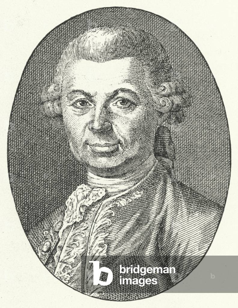 Carlo Gozzi, Italian playwright (engraving)