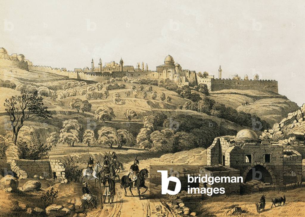 Gerusalemme dal pozzo di Giobbe