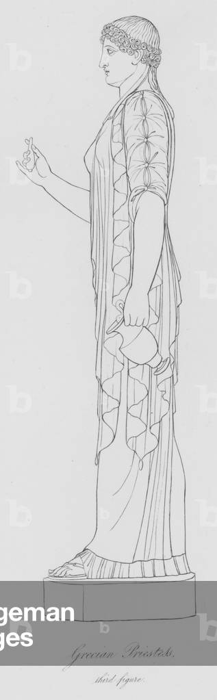 Grecian Priestess, third figure (engraving)