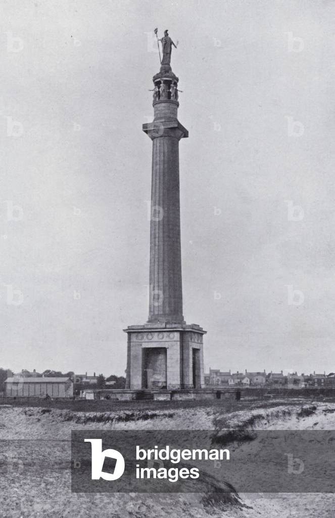 Nelson Monument (b/w photo)