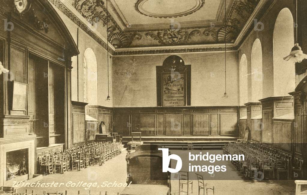 Winchester College School (b/w photo)