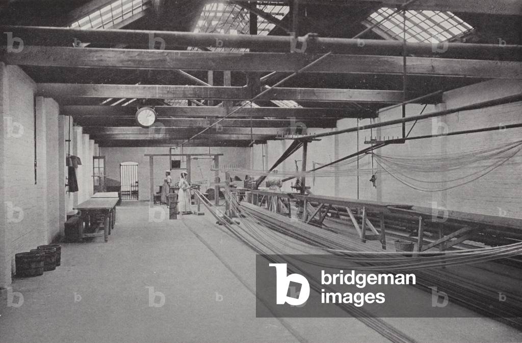 Twine-making Shop, Aylesbury Prison (b/w photo)