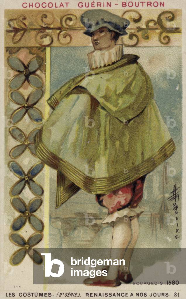 Bourgeois costume, 1580 (chromolitho)