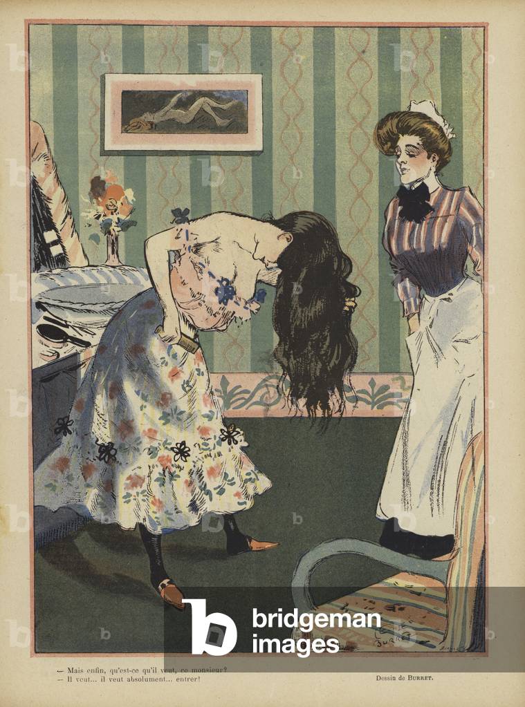 Illustration for Le Rire (colour litho)