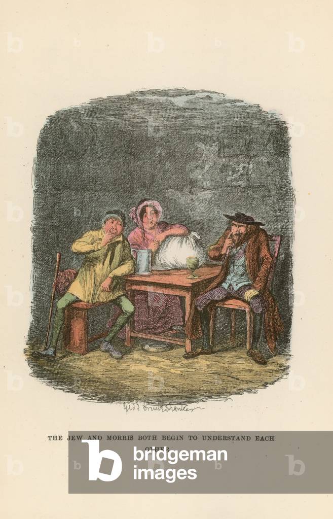 Illustration for Oliver Twist (colour litho)