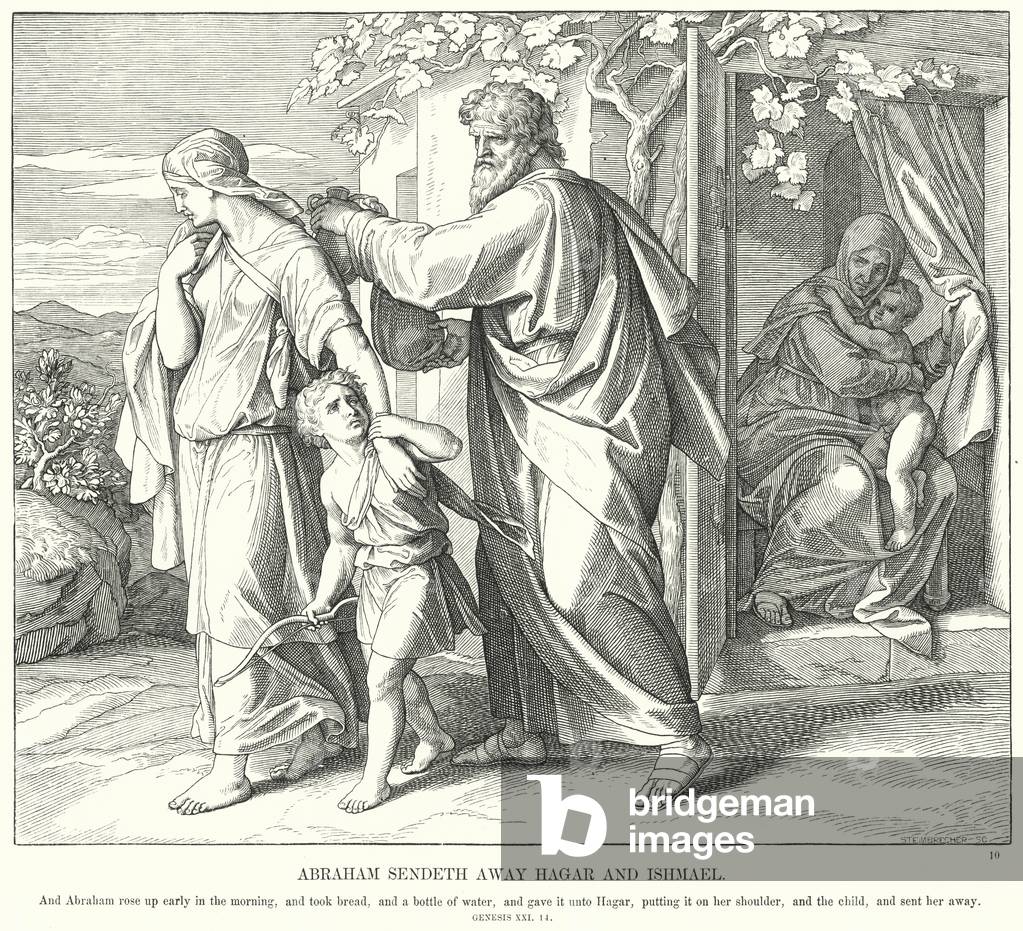 Abraham Sendeth away Hagar and Ishmael (engraving)