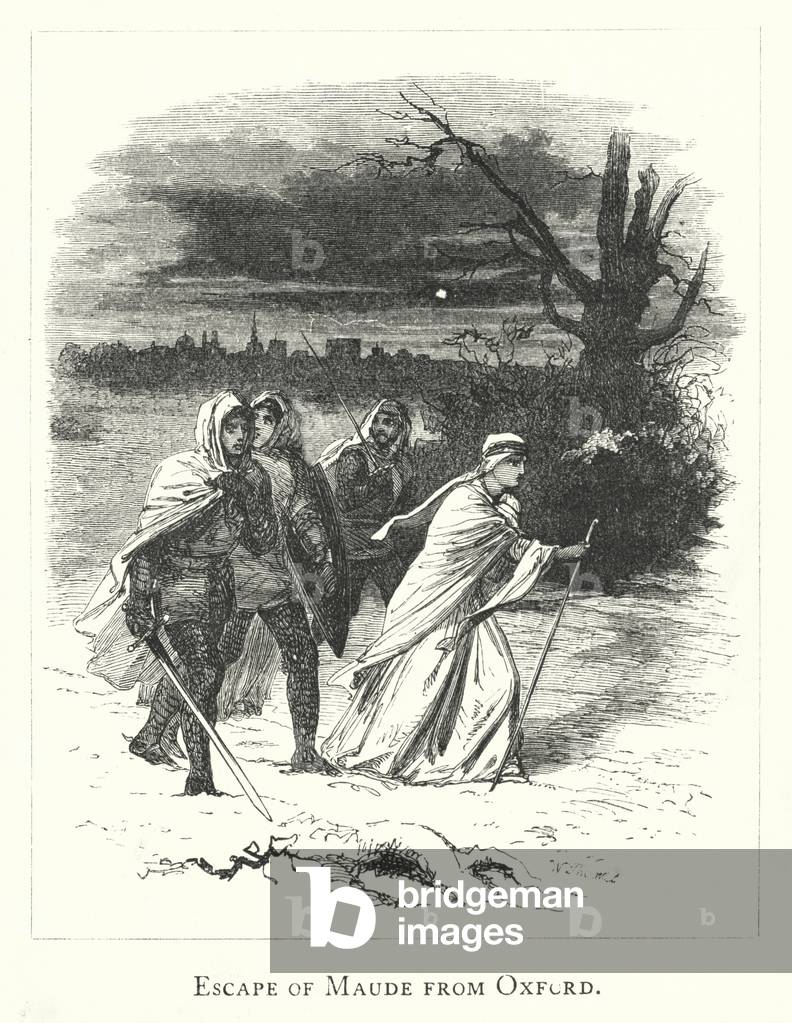 Escape of Maude from Oxford (engraving)