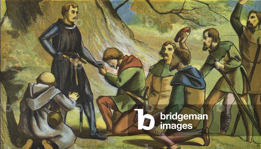 Robin Hood And His Merry Men (colour litho)