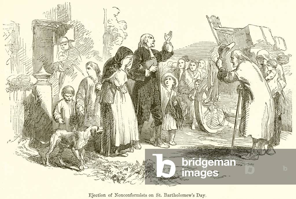 Ejection of Nonconformists on St. Bartholomew's Day (engraving)