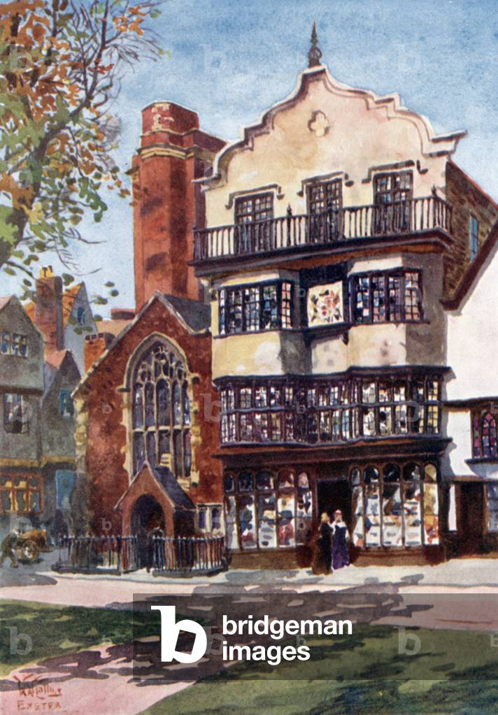 Exeter, Mol's Coffee Tavern (colour litho)