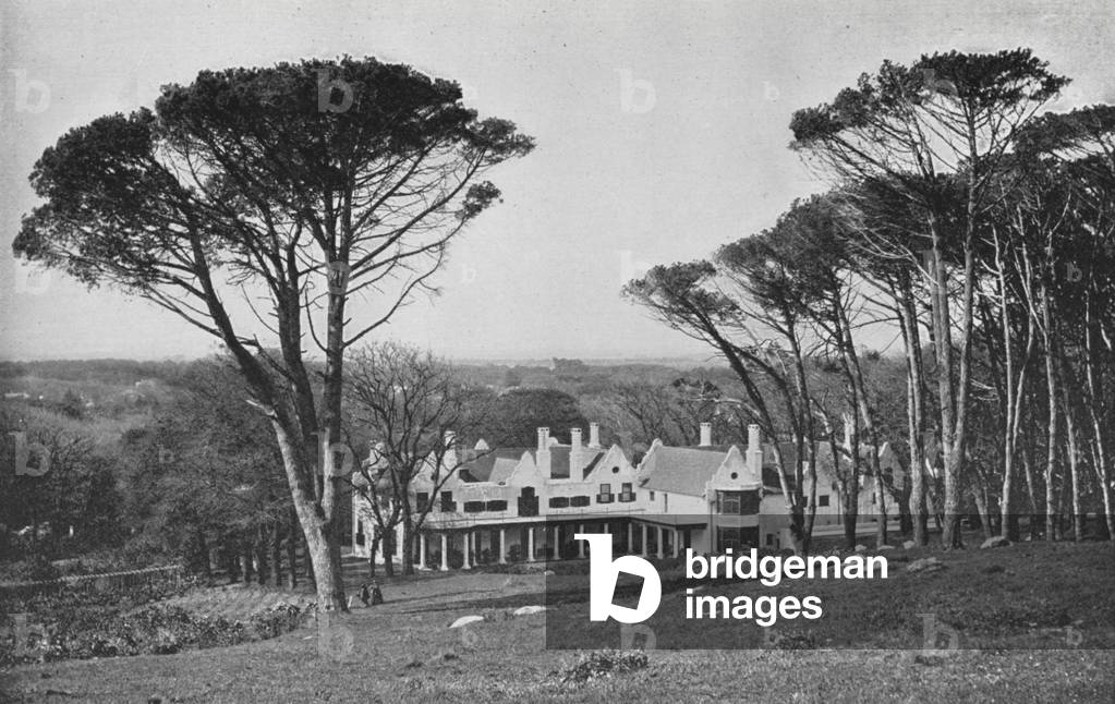 South Africa: Groote Schuur, Rondebosch (b/w photo)
