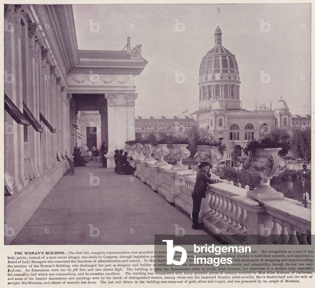 Chicago World's Fair, 1893: The Woman's Building (b/w photo)