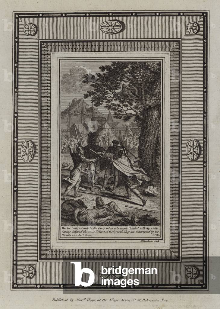 Illustration for Homer's Iliad (engraving)