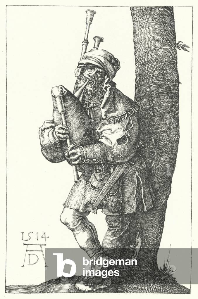 Bagpiper, 1514 (engraving)