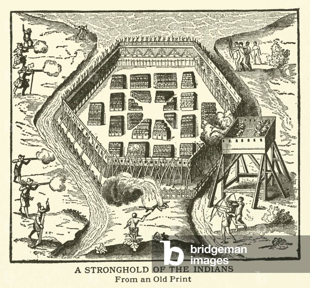A stronghold of the Indians (engraving)