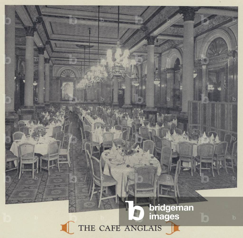Hotel Metropole, The Cafe Anglais (b/w photo)
