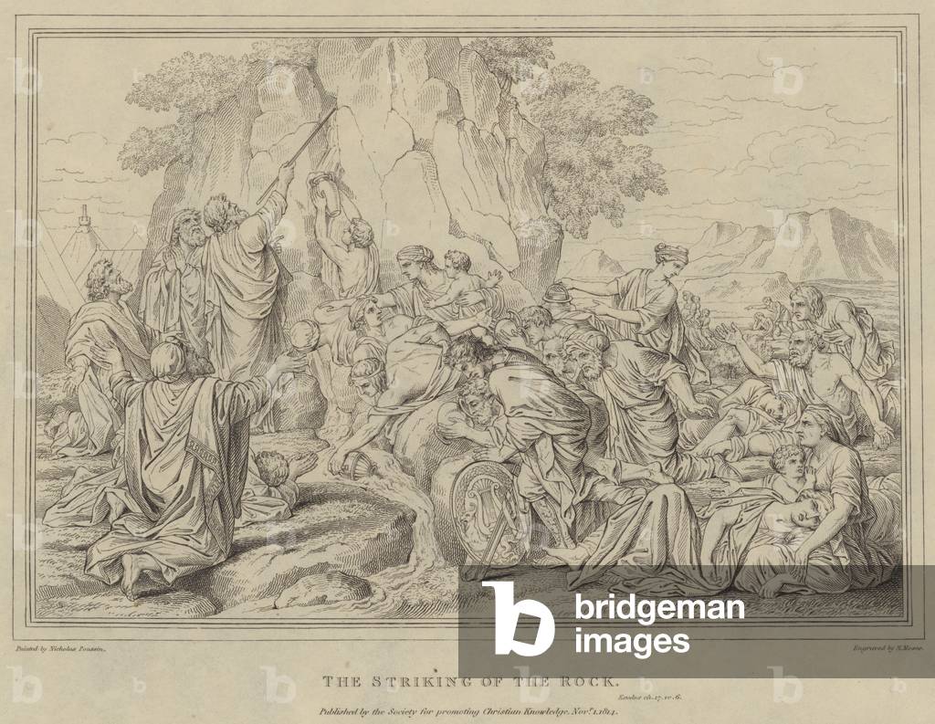 The Striking of the Rock, Exodus (engraving)