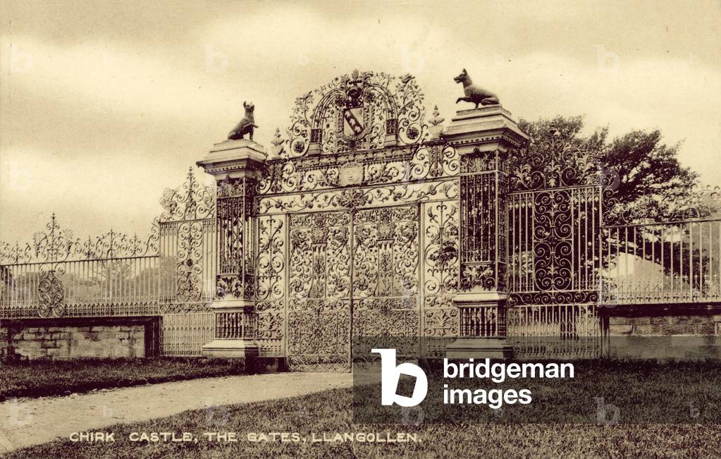 The Gates, Chirk Castle (b/w photo)