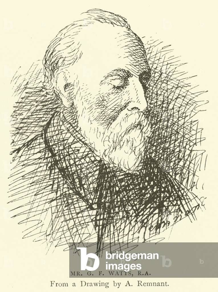 Mr G F Watts, RA (engraving)