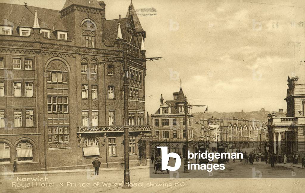 Royal Hotel, Norwich (b/w photo)