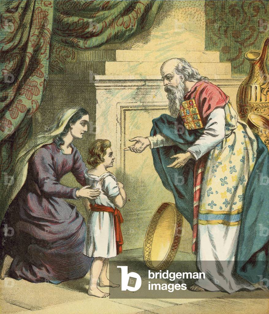 Samuel in the Temple (chromolitho)