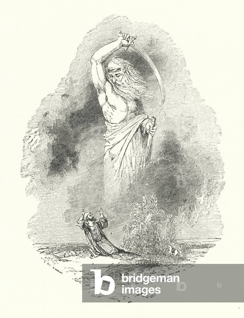 Merchant and Jinee (engraving)