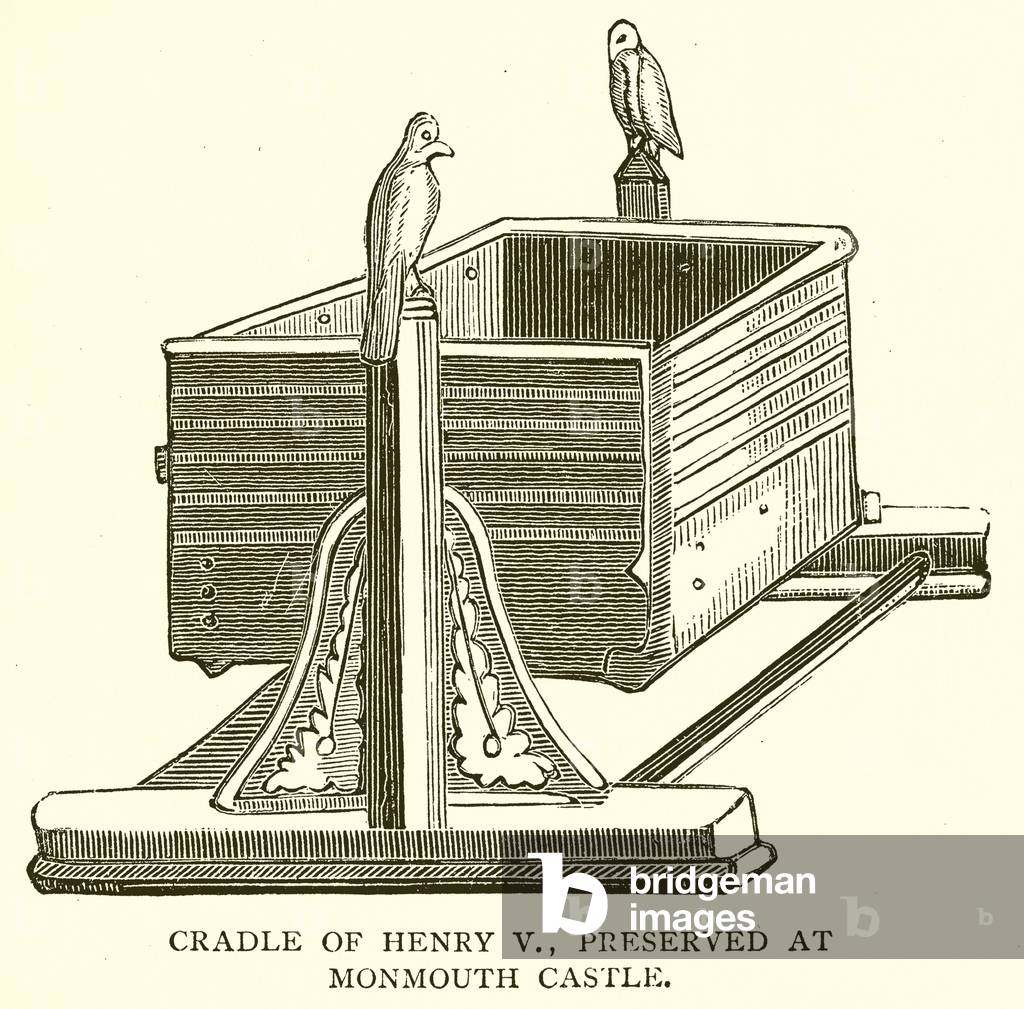 Cradle of Henry V, Preserved at Monmouth Castle (engraving)