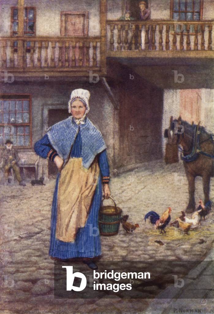 Reminiscence of Oxford Arms Inn, Warwick Lane, 1875 (colour litho)