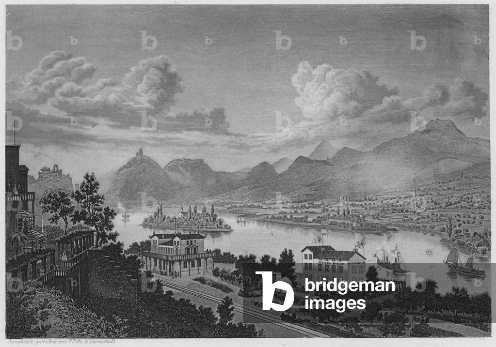Drachenfels Nonnenwerth Und Rolandseck (engraving)