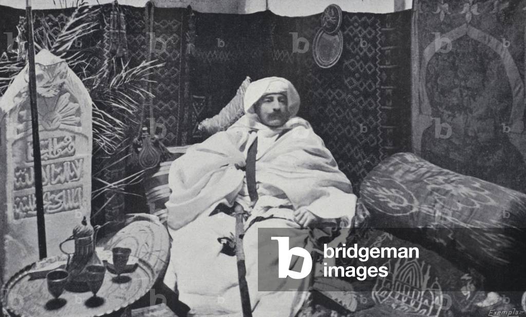 Pierre Loti in his Study (b/w photo)