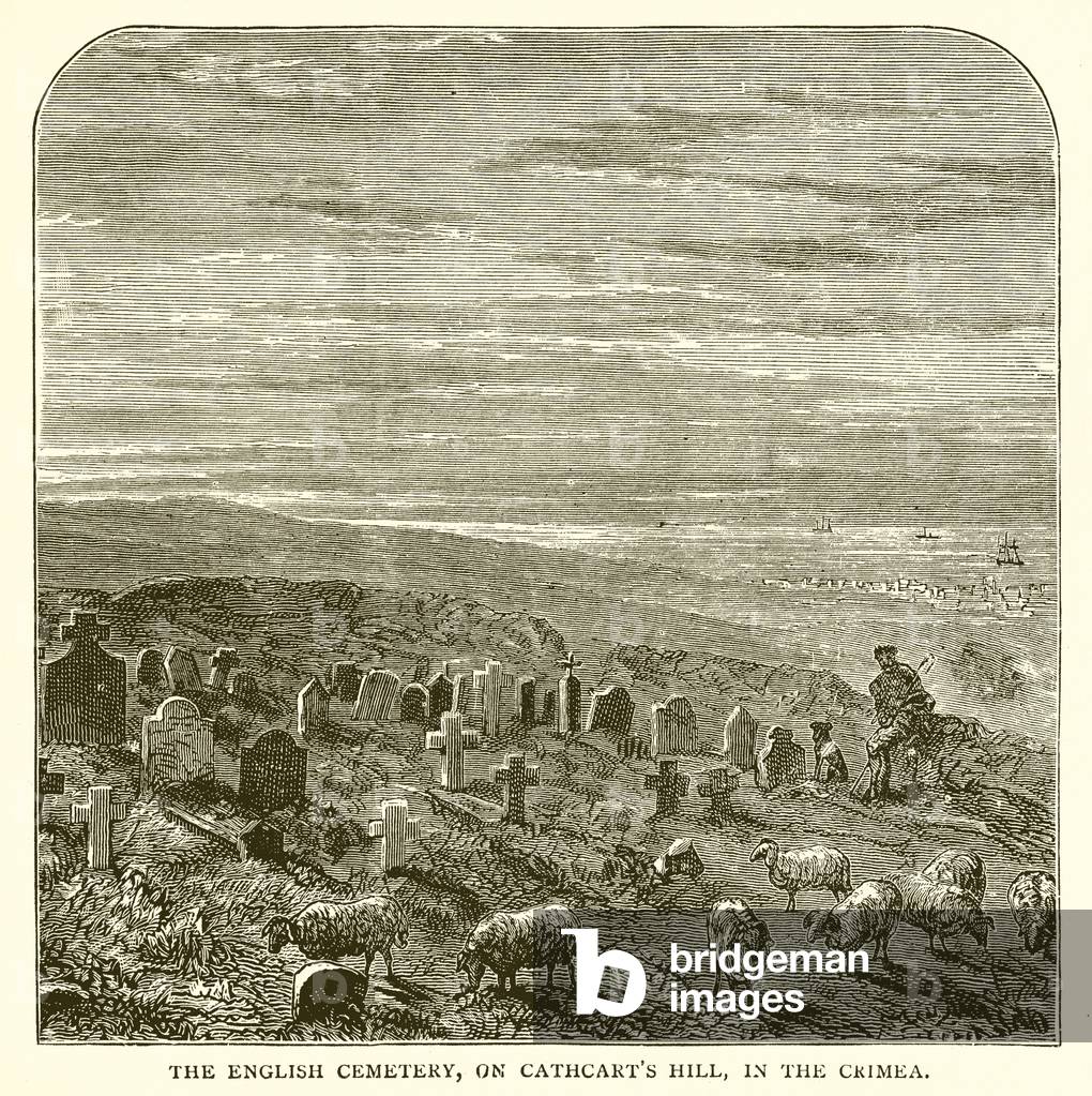 The English Cemetery, on Cathcart's Hill, in the Crimea (engraving)