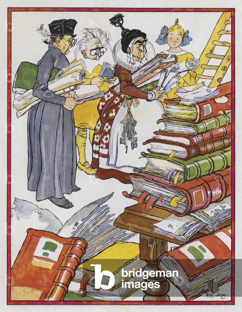 Illustration for Don Quixote by Cervantes (colour litho)