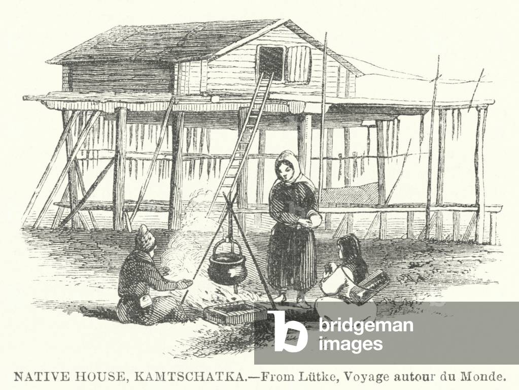 Native House, Kamtschatka (engraving)