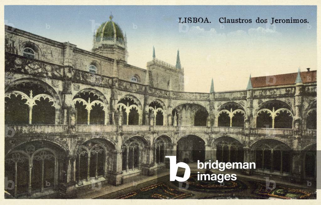 Lisbon, Portugal, Claustros Dos Jeronimos (colour photo)