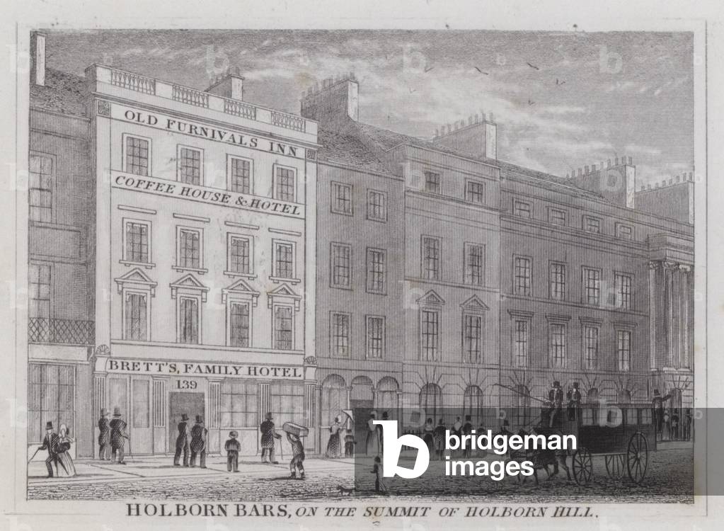 Holborn Bars, on the Summit of Holborn Hill (engraving)