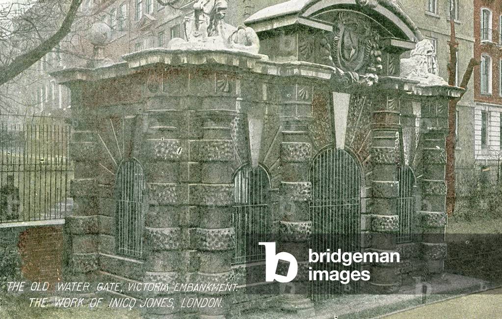 The Old Water Gate, Victoria Embankment, London, the work of Inigo Jones (colour photo)