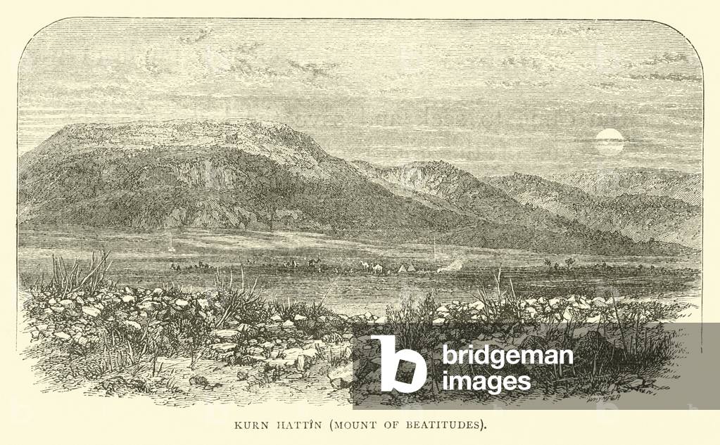 Kurn Hattin, Mount of Beatitudes (engraving)