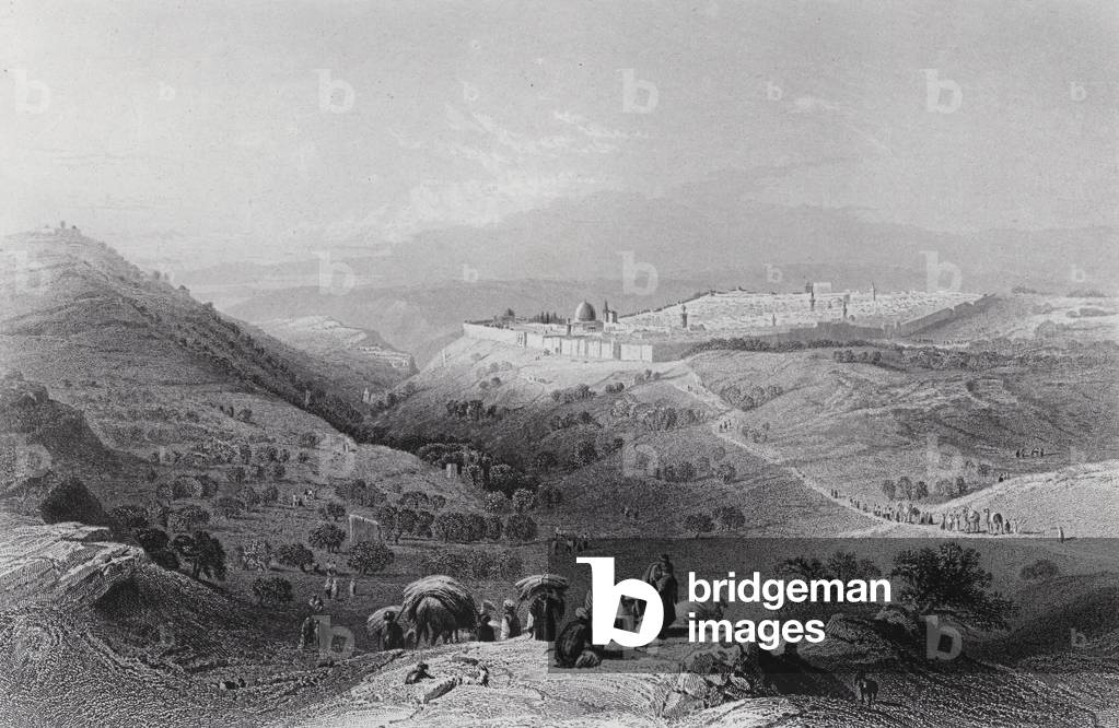 The Mount of Olives and Jerusalem, from the North East (engraving)