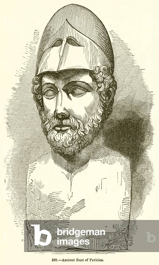 Anceint Bust of Pericles (engraving)