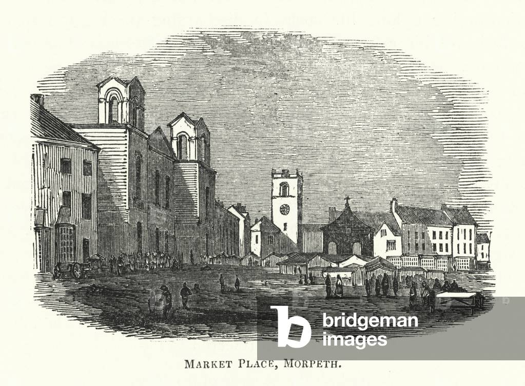 Market Place, Morpeth (engraving)