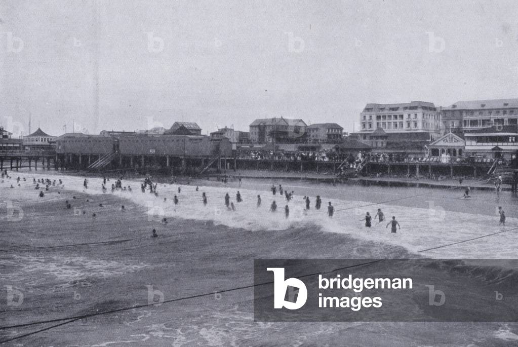 Ocean Beach, Durban (b/w photo)