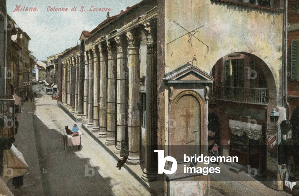 Columns of San Lorenzo, Milan (colour photo)