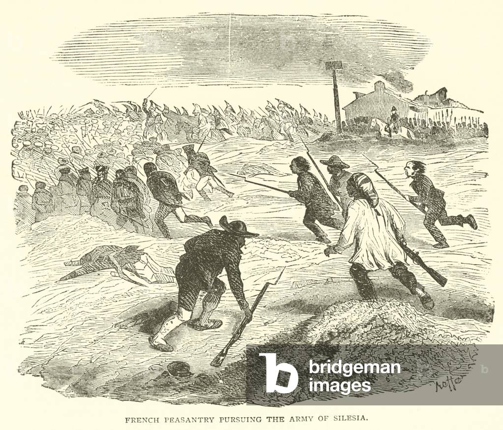 French Peasantry pursuing the Army of Silesia (engraving)