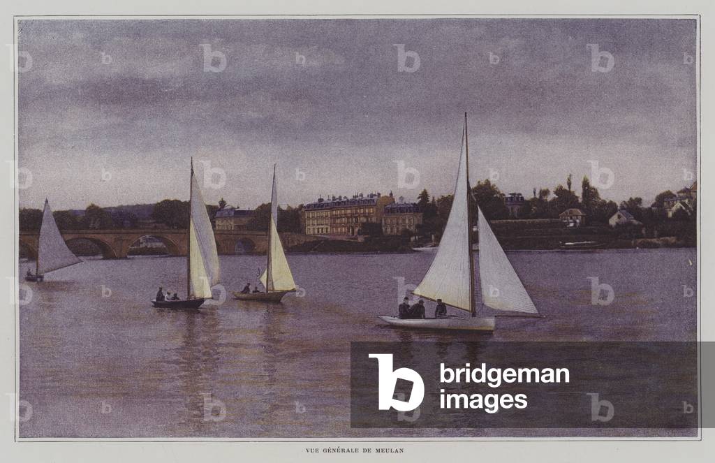 View of Meulan-en-Yvelines, Paris (colour photo)