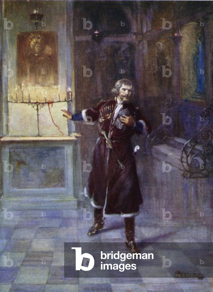 The Red Beads (colour litho)