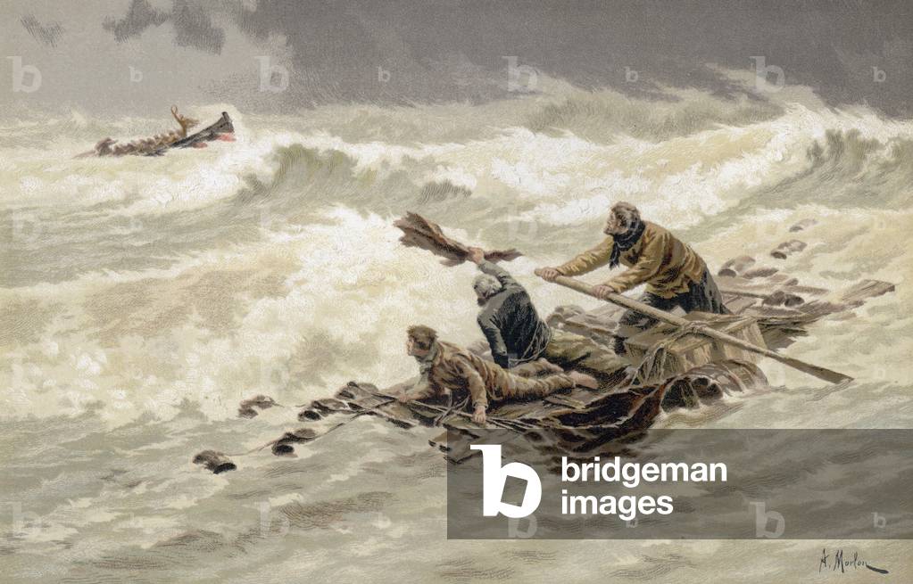 Wrecked and Saved (chromolitho)