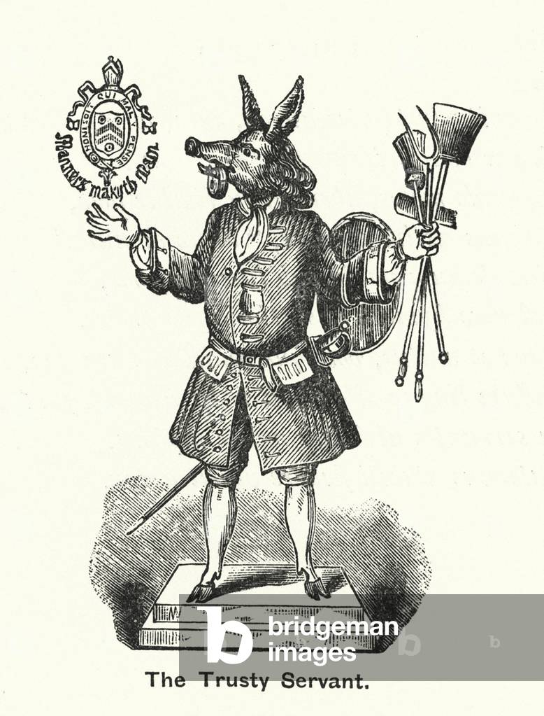 Winchester College: The Trusty Servant (engraving)