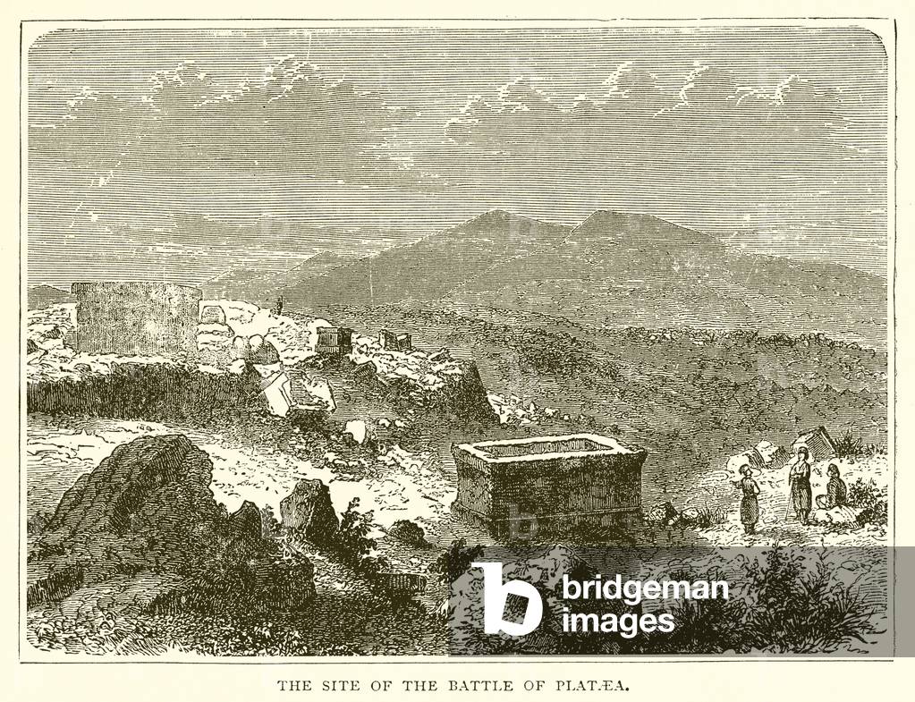 The site of the Battle of Plataea (engraving)